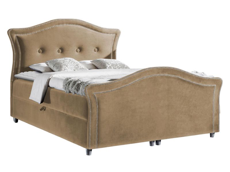 Łóżko kontynentalne MIRJAN 24 Bedran Lux 180x200 jasny brąz 1 szt.