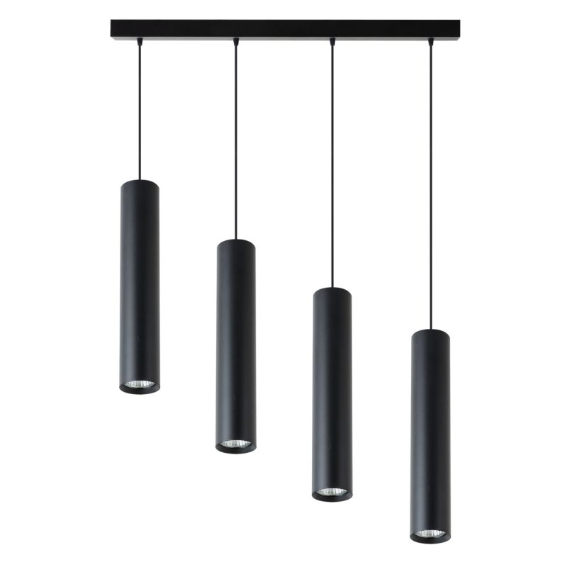Lampa wisząca sufitowa MasterLED Keon 4-punktowa LED GU10 loft punktowa 131,5 cm IP20 czarna 1 szt.