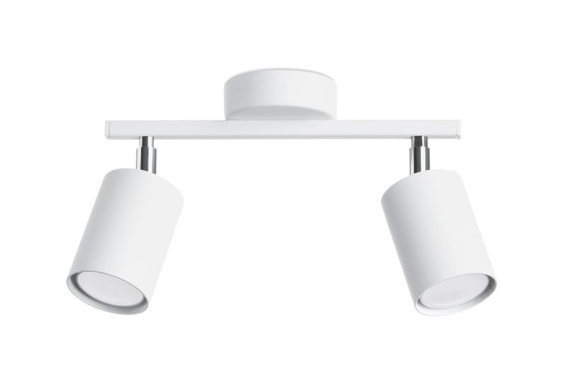 Kinkiet ścienny Sollux Lighting Lemmi biały chromowany 2 x GU10 x 40W IP20 wym: 26 x 8 cm - 1 szt.