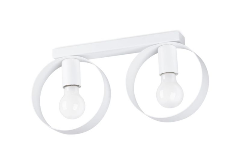 Lampa sufitowa wisząca Sollux Lighting Titran 8554 biała szerokość 40 cm 2xE27 x 1 szt.