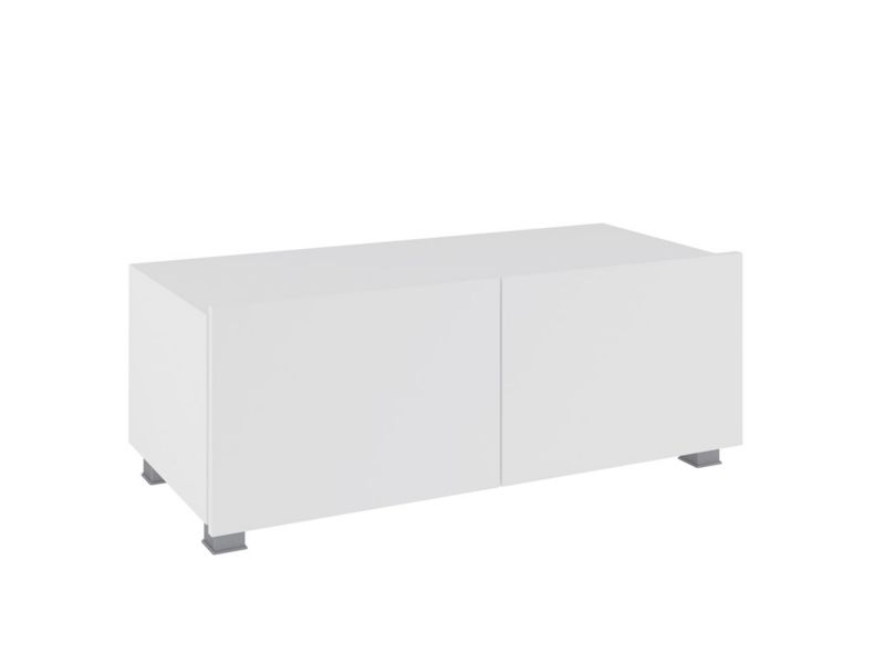 Szafka RTV MIRJAN 24 Calabrini 3 biały/biały połysk 1 szt.