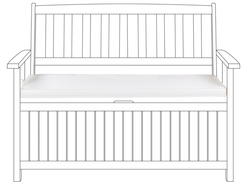 Poduszka na ławkę ogrodową 108 x 45 cm biała Sovana 1 szt.