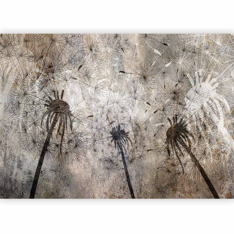 Fototapeta flizelinowa Artgeist 170 g/m2 wodoodporna Kwiaty szara 100x70 (2 części) 0881aa rolka 1 szt