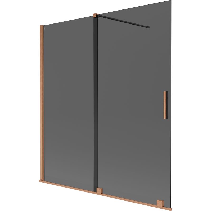 Parawan nawannowy rozsuwany Mexen Velar grafitowy 150x150 cm 1 szt.