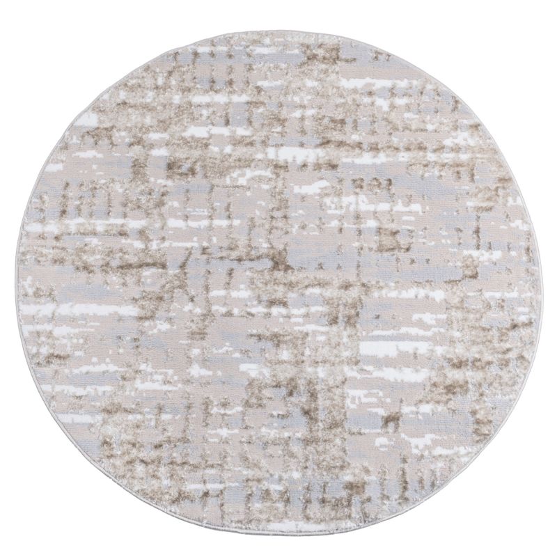 Dywan okrągły 120 cm nowoczesny Wenecja e-floor przecierka beżowy 1 szt