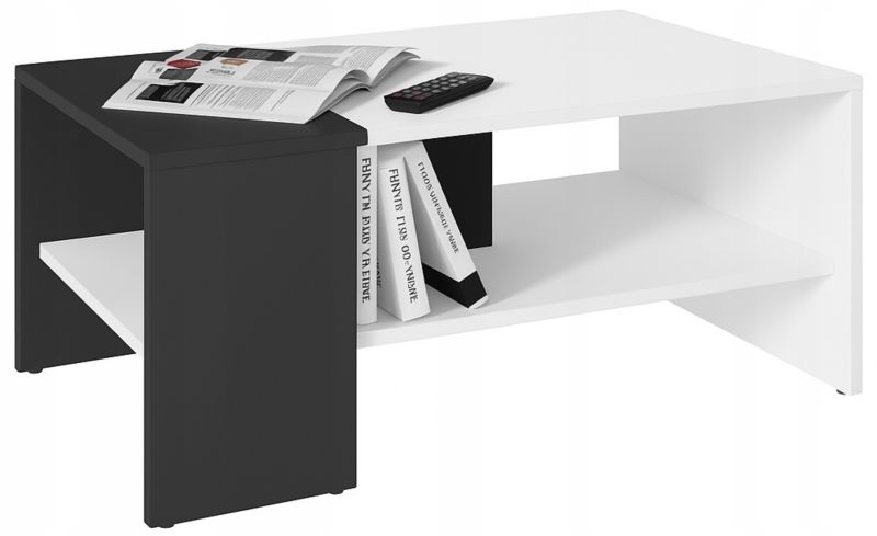 Ława Matkam STRAP stolik kawowy 100cm biały-czarny 1 szt.