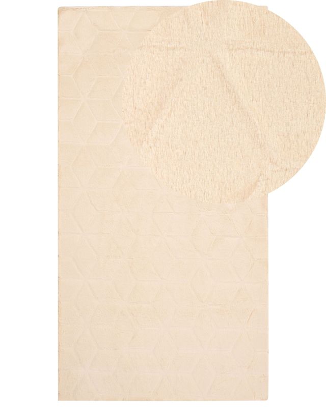 Dywan sztuczne futro królika 80 x 150 cm beżowy Thatta 1 szt.