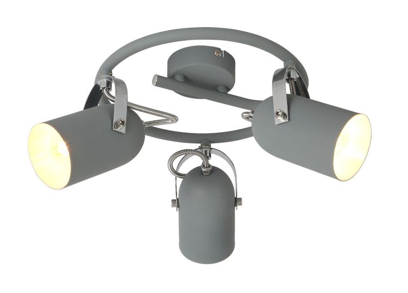 Lampa sufitowa Candellux Gray szara 3 x E14 x 40W wym: 42 x 42 cm - 1 szt.