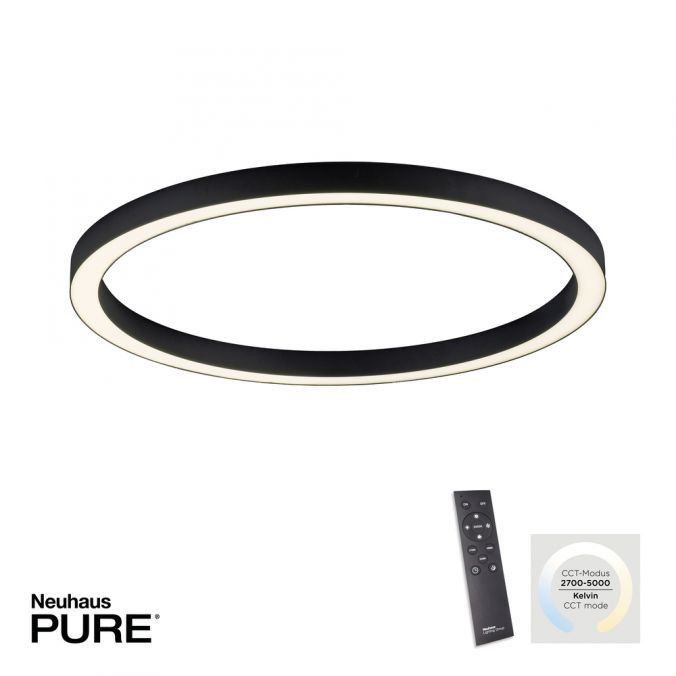 Lampa sufitowa wisząca Paul Neuhaus Pure-Lines 3521 antracytowo-czarna pilot wbudowany LED 42W 1 szt.