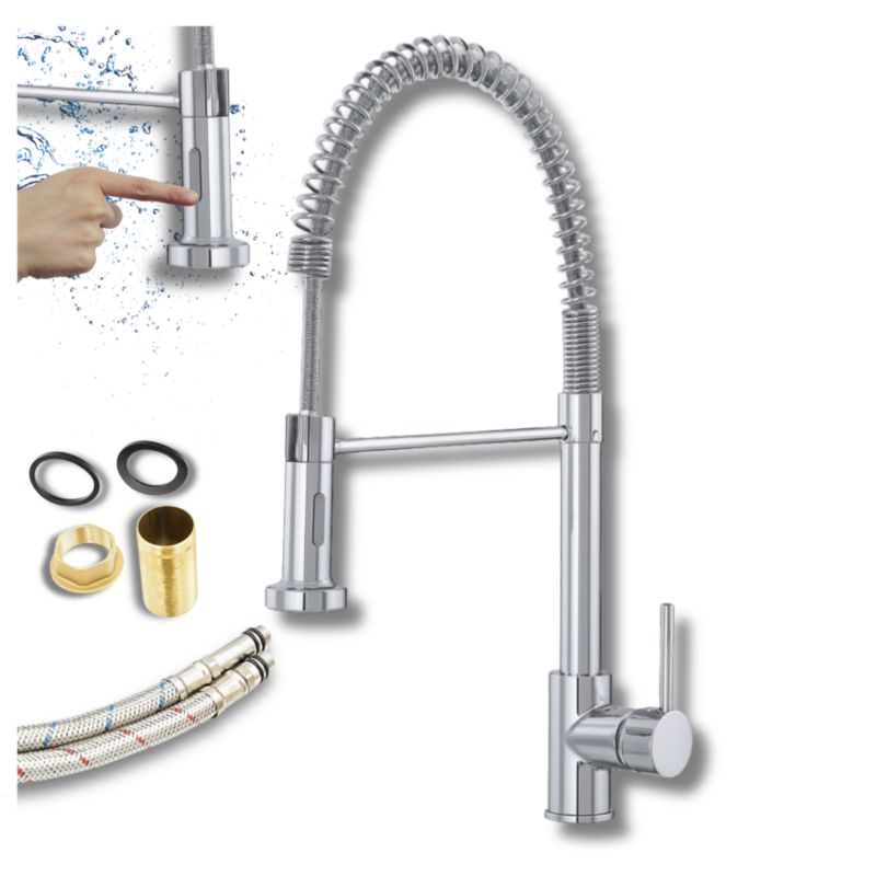 Bateria kuchenna Granitan luneo chrom wyciągana wylewka 1 szt