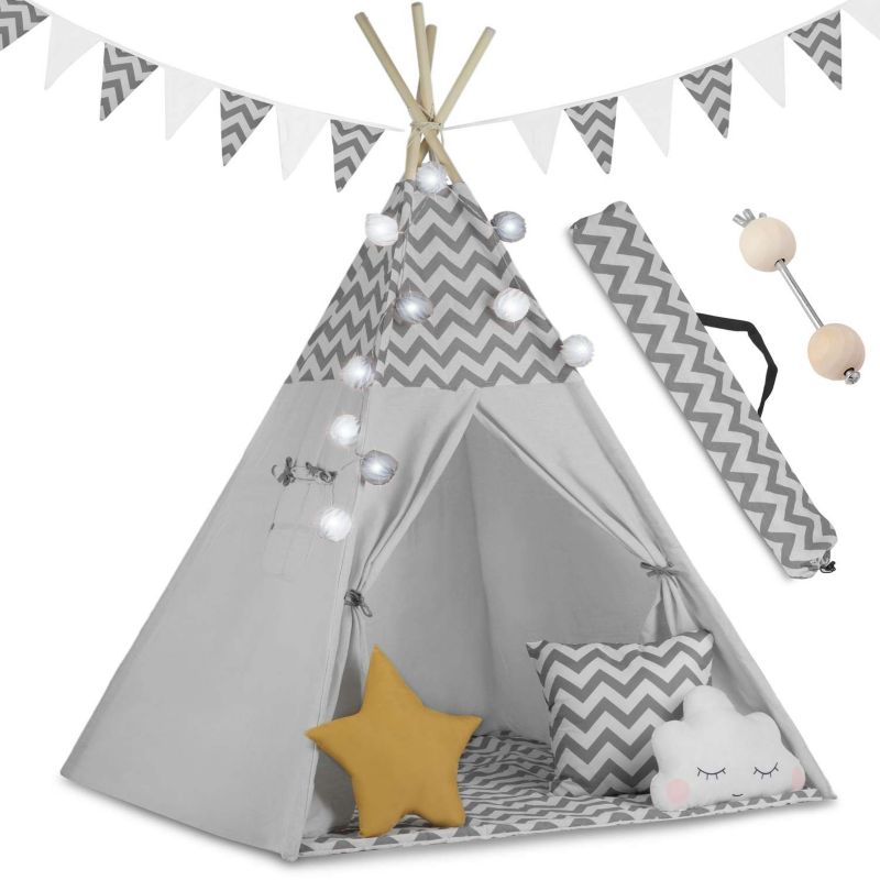 Namiot Tipi dla dzieci Nukido NK-400 wigwam szary 1szt.