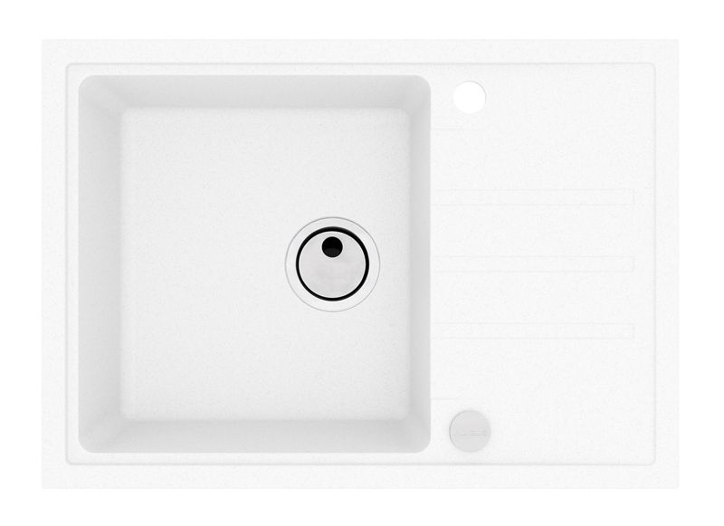 Zlewozmywak granitowy Alveus Intermezzo 40 kol. 11 biały (68x48) 1-komorowy 1szt.