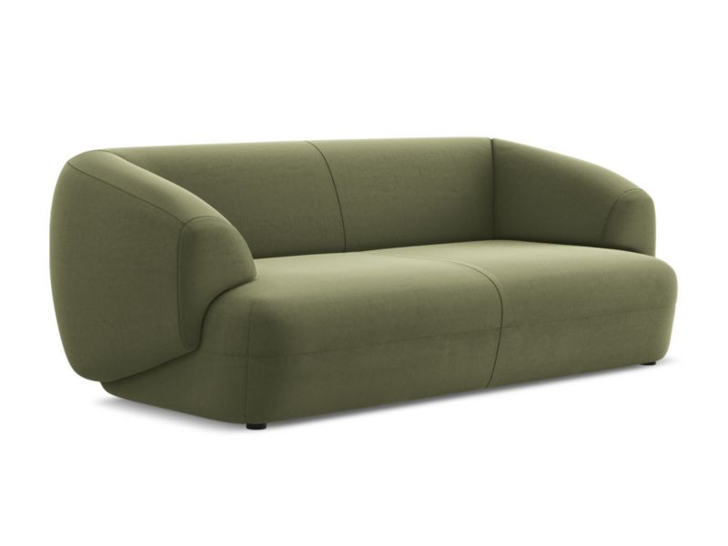 Kanapa 3-osobowa LaMiaSofa RIMINI z tkaniny welwetowej 212x98 cm oliwkowy 1 szt.