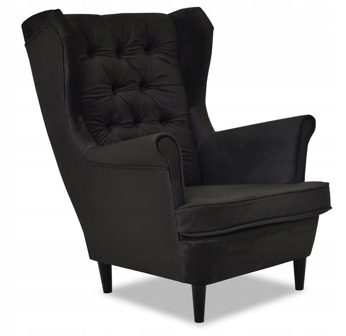 Fotel uszak do salonu Family Meble Gaja ciemny grafit 1szt