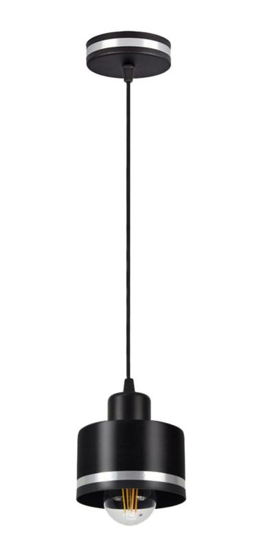 Lampa sufitowa Candellux Wama czarno-srebrna wym: 100 x 12 x 12 cm 1xE27 x 40W 1 szt.