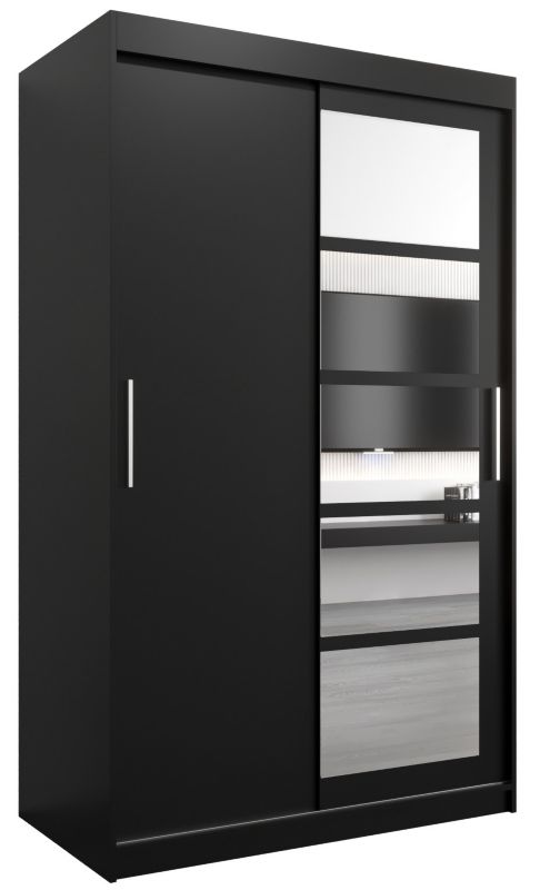 Szafa przesuwna Abiks ROMA 1 120 czarny mat + czarny mat 1 szt.