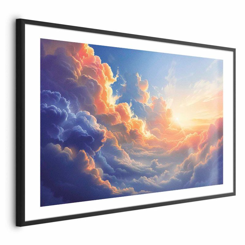 Plakat Artgeist Symfonia barw 90x60 cm z ramą czarną z marginesem 1 szt