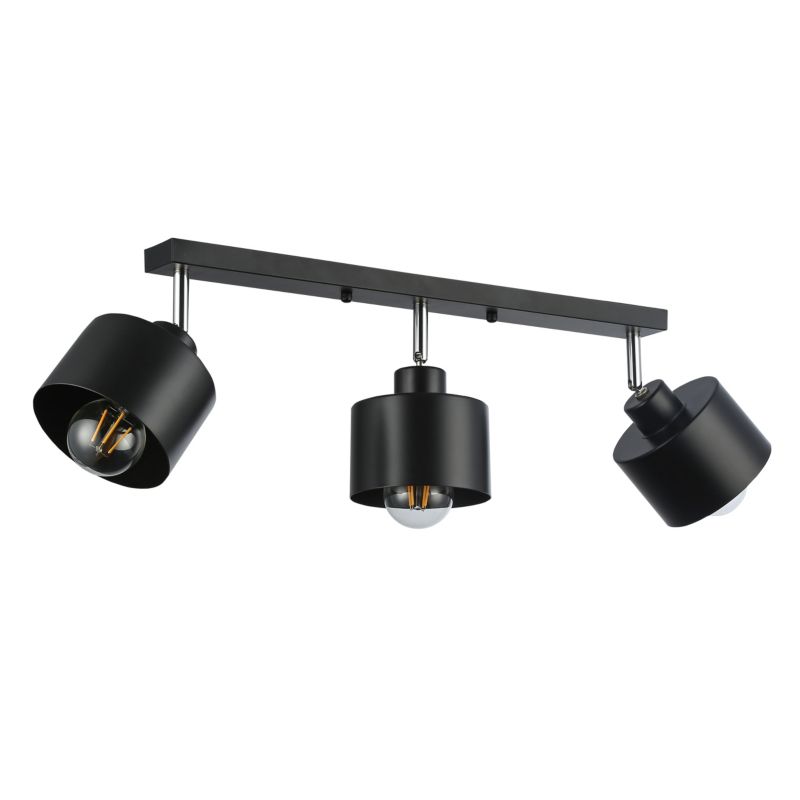 Lampa sufitowa kinkiet MasterLED Elza 3x E27 ruchoma stalowa czarna 1 szt.