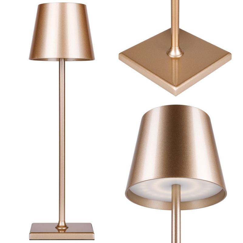 Lampa biurkowa LED MasterLED Solio 3W 375mm 4000K z akumulatorem złota 1 szt.