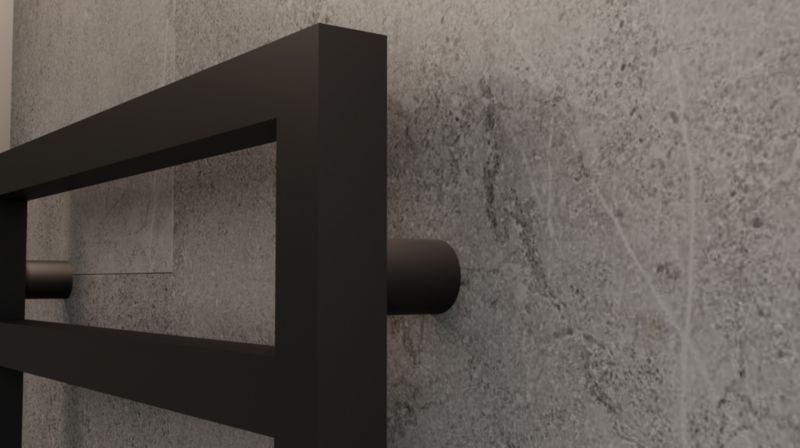 Zestaw uchwytów grzejnika Luxrad 50 mm czarny