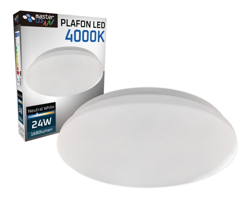 Plafon LED MasterLED Erik 24W Biały neutralny 4000K IP44 Okrągły 1 szt.