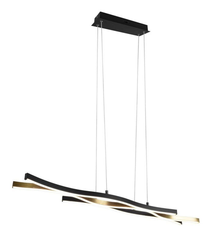 Lampa sufitowa wisząca Trio Blaze 0086 czarno-złota nad stół wbudowany LED 35W 1 szt.