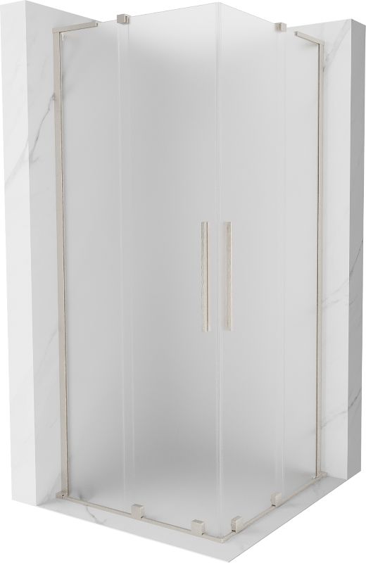 Kabina prysznicowa Mexen Velar L Duo rozsuwana 100 x 100 cm szron nikiel szczotkowany 1 szt.