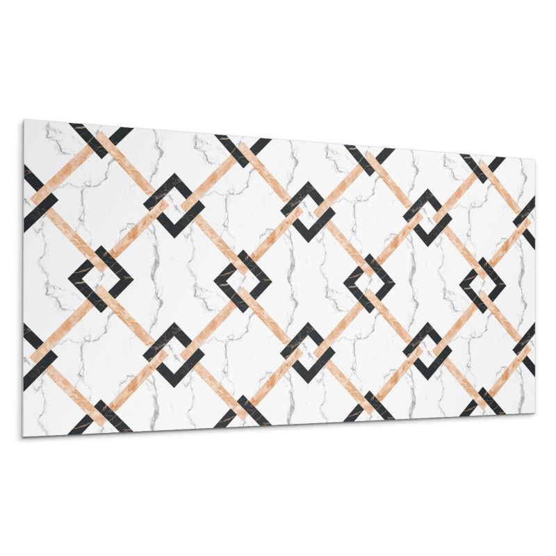 Panel samoprzylepny Wallfluent 120x60 cm Stylowe wzory marmurowe w formie geometrycznej 1 szt.