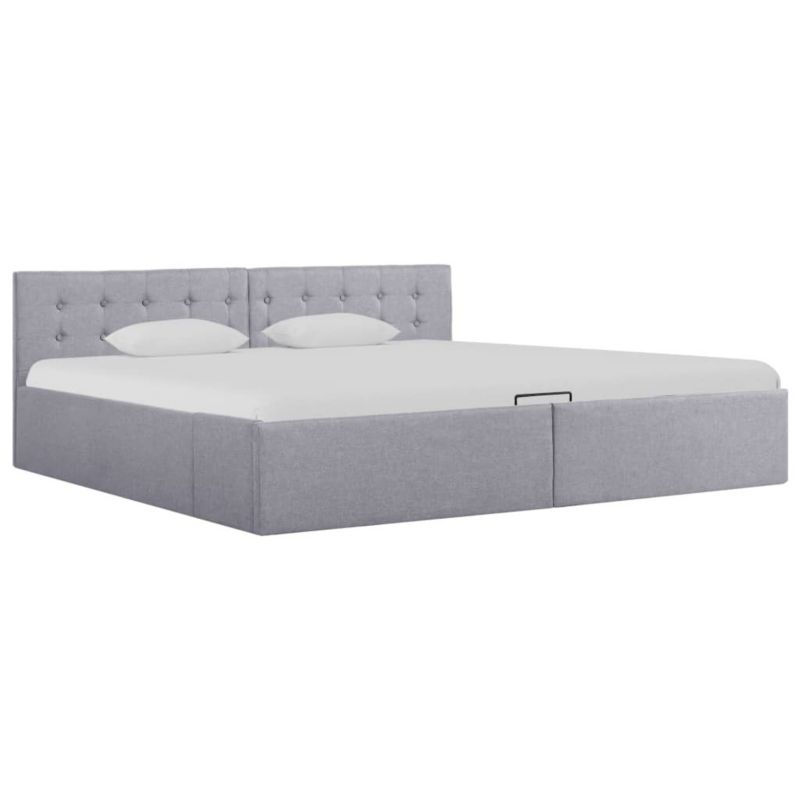 Łóżko tapicerowane WaszeMeble 180x200 cm jasnoszara WM-285581 1 szt.