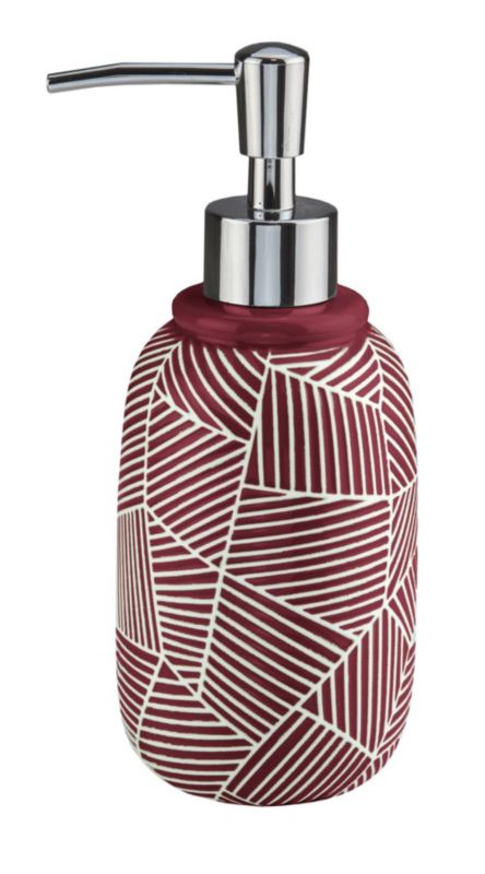 Dozownik do mydła Kleine Wolke Serena bordowy 430 ml ceramika 1 szt.