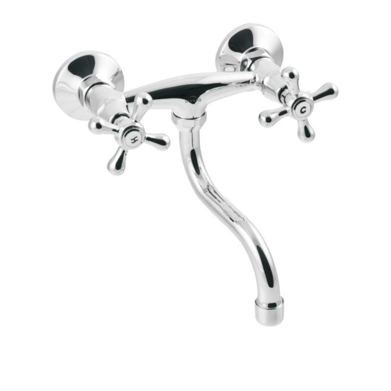 Bateria kuchenna zlewozmywakowa Invena Roma z wylewką typu S srebrny 1 szt.