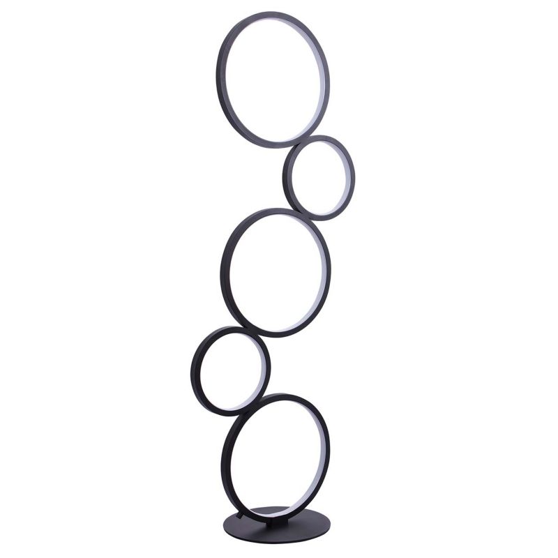 Lampa podłogowa Flamenco Sanico Goldlux nowoczesna aluminiowa lampa podłogowa loft led 30w 4000k czarna ip20 - 330178 1 szt.