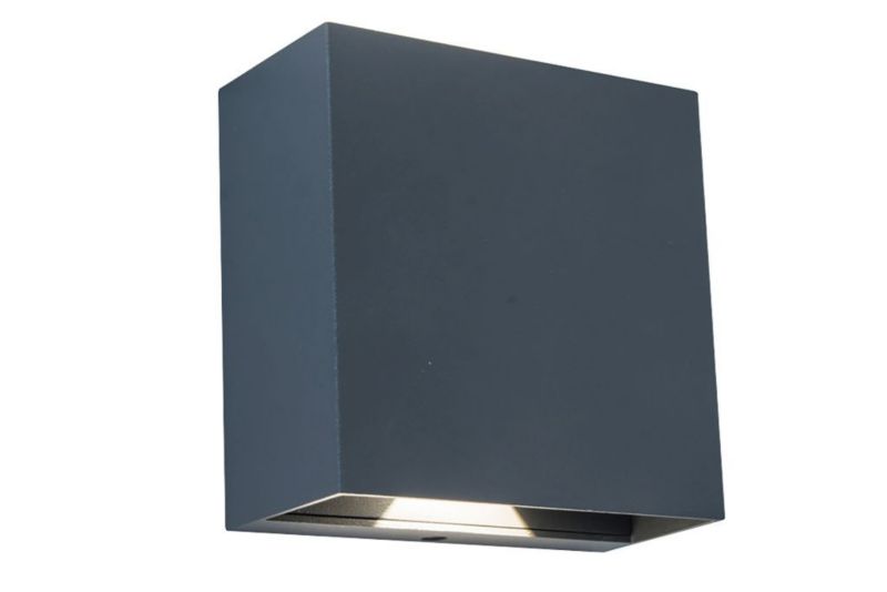 Kinkiet ścienny zewnętrzny Lutec Gemini antracyt LED 10W 4000K 400lm nowoczesny IP54 wym: 11 x 11 x 5,4 cm aluminium - 1 szt.