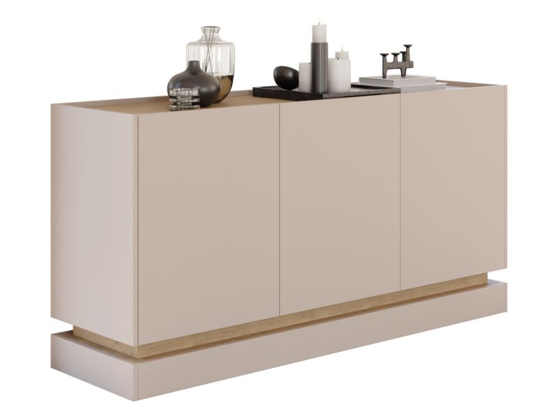 Komoda do salonu MIRJAN 24 Zarpant K160 3D piasek pustyni / dąb cremona 1 szt.