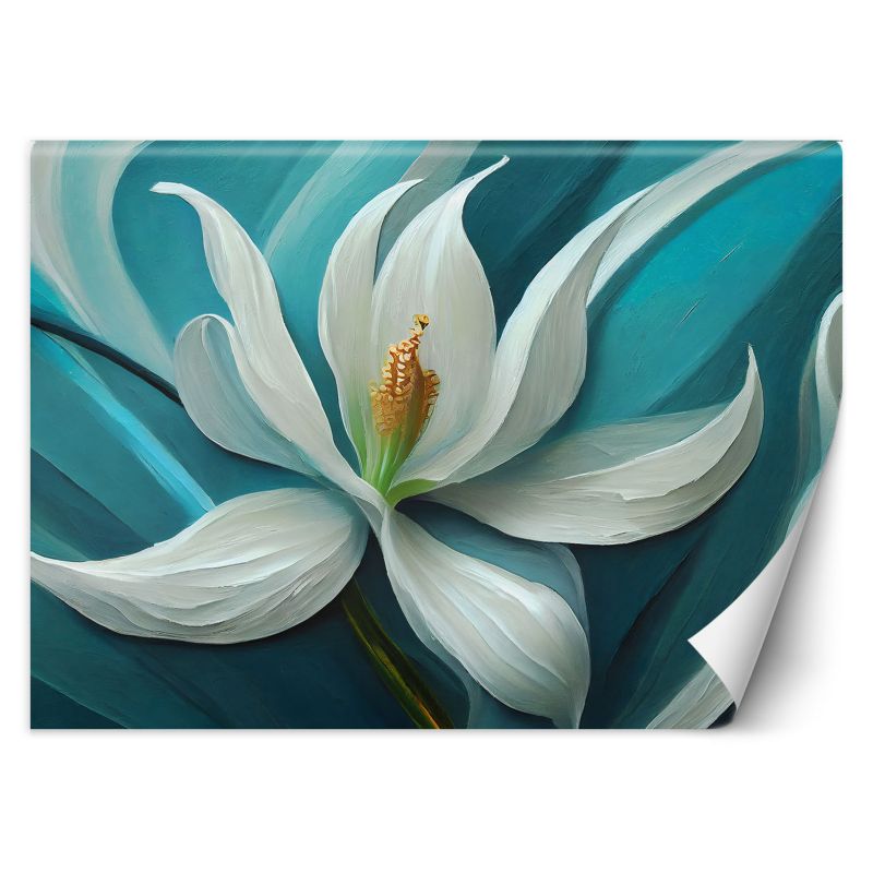 Fototapeta Feeby Obraz Lilia kwiat turkusowy malowany 250x175 1 szt