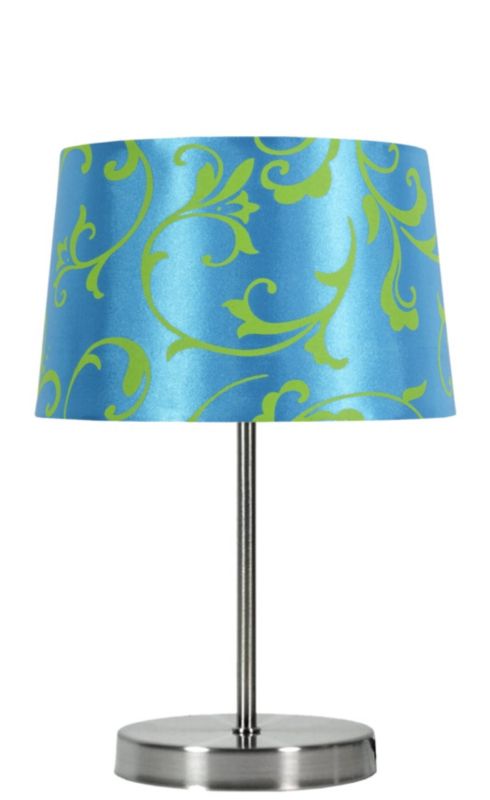 Lampka stołowa Candellux Arosa chromowana niebieska 1 x E14 x 40W IP20 wym: 34 x 21 x 21 cm metal - 1 szt.