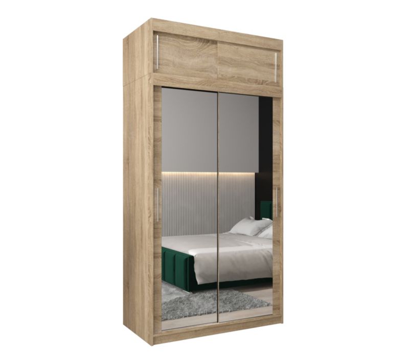 Szafa przesuwna Garderoba Abiks Tokyo 3 120 sonoma + sonoma z nadstawką 1 szt.