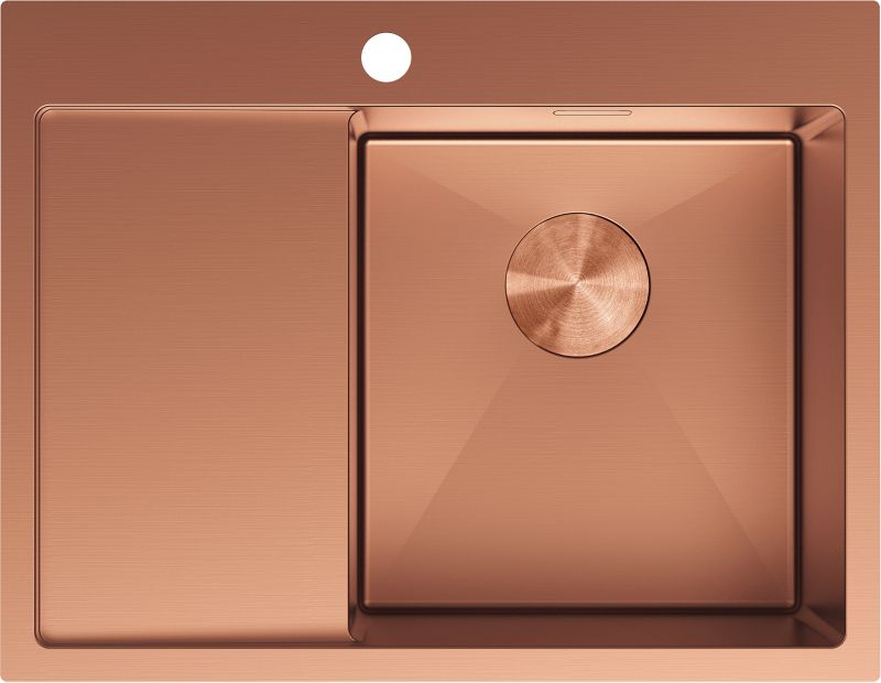 Zlewozmywak stalowy wpuszczany Mexen Exar miedź 620x480mm 1-komorowy 1 szt.