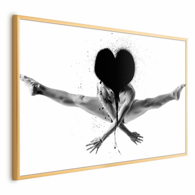 Plakat Artgeist Skok 90x60 cm z ramą złotą 1 szt