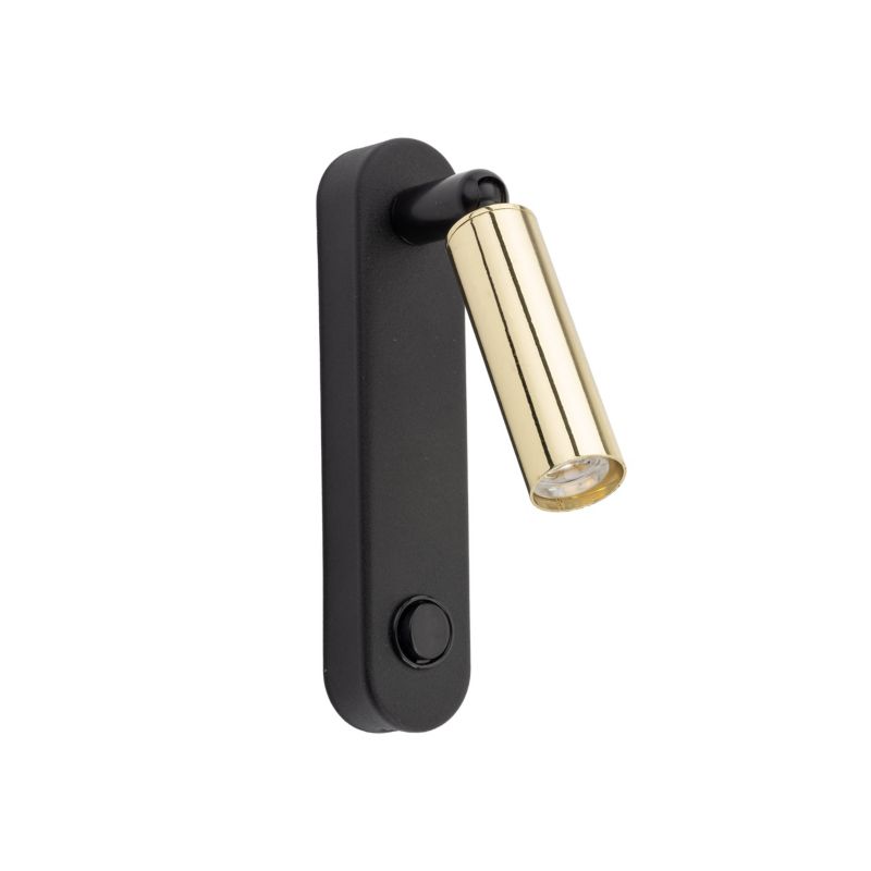 Kinkiet TK-Lighting Enzo długa czarna złota 1 - 1 szt.