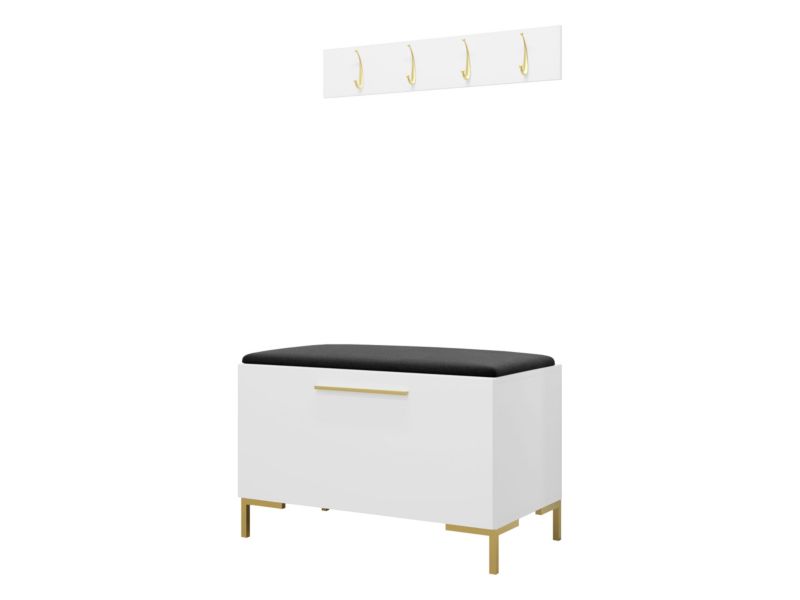 Garderoba MIRJAN 24 Zilion VIII biały + czarny 1 kpl.