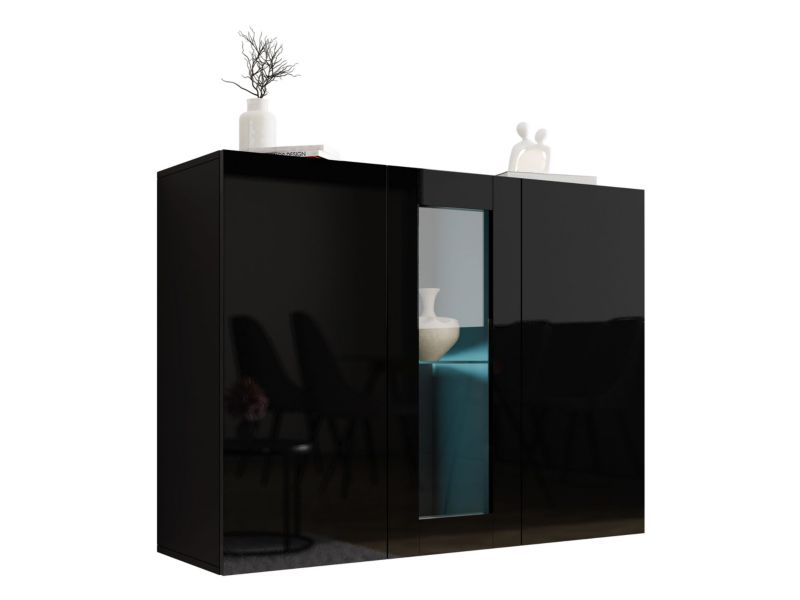 Komoda MIRJAN 24 Vigo czarny / czarny połysk 1 szt.