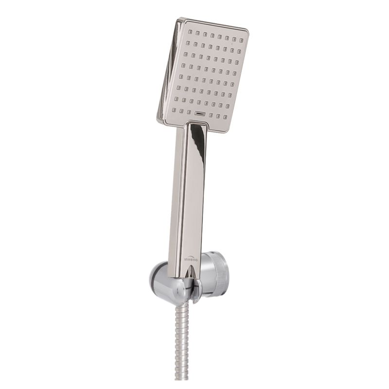 Zestaw prysznicowy 1-punktowy Invena Patras z 1-funkcyjną słuchawką i wężem, 1 szt.
