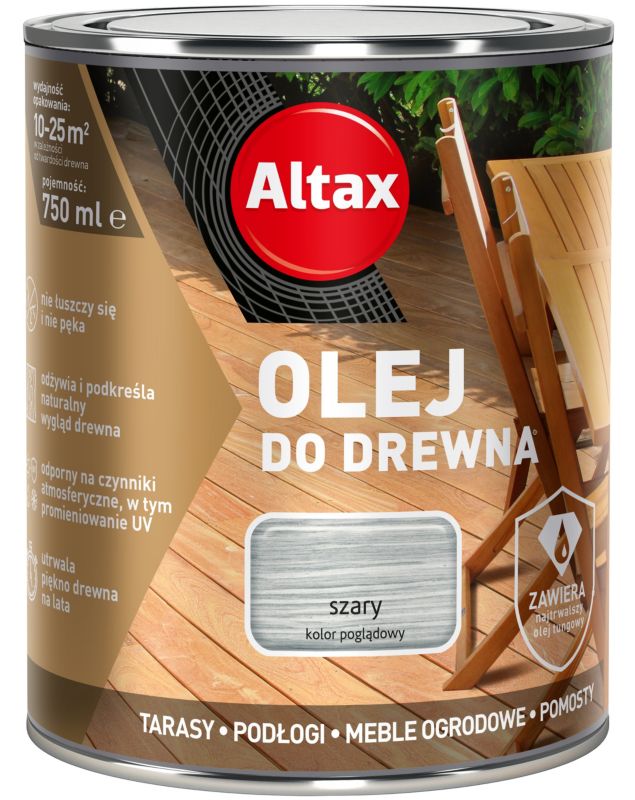 Olej do drewna Altax szary 0,75 l