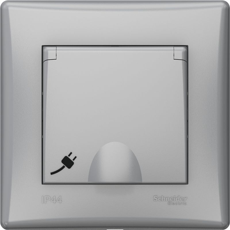 Gniazdo pojedyncze Schneider Electric Sedna IP44 aluminium