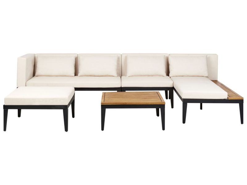 Zestaw ogrodowy ze stolikiem Bracciano Jasnobeżowy 1 kpl