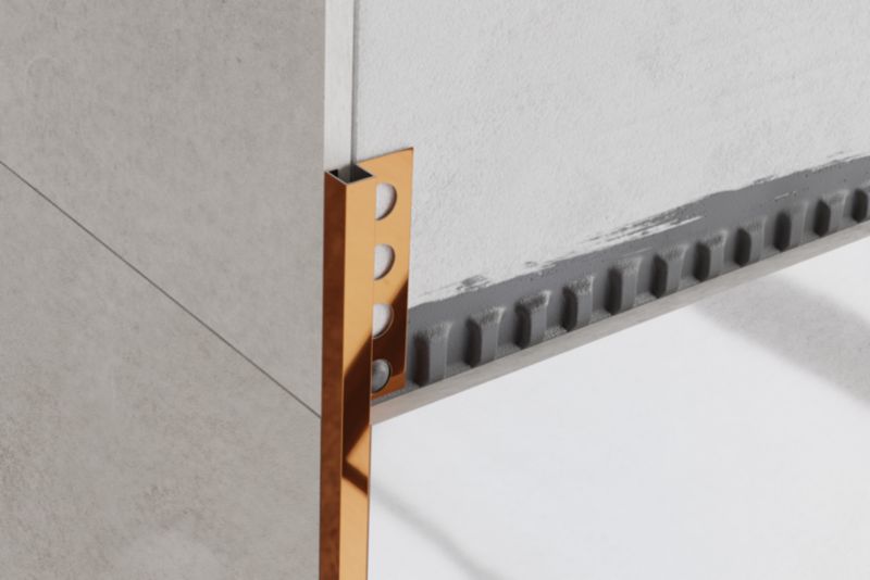 Listwa narożna glazurnicza Qs Lambro miedziany połysk 1.2cm x 270cm 1 szt.