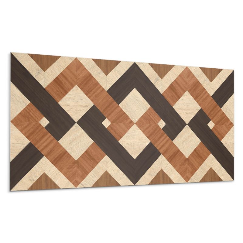 Kafelki samoprzylepne Wallfluent 40x20 cm Drewniane kształty w geometrii 10 szt.