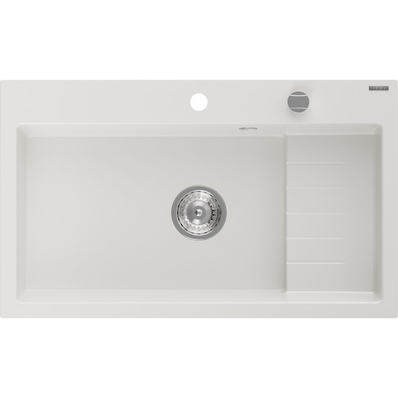 Zlewozmywak wpuszczany Mexen Omar 1-komorowy czarny 800 x 480 mm - 6520801005-77-G 1 szt.