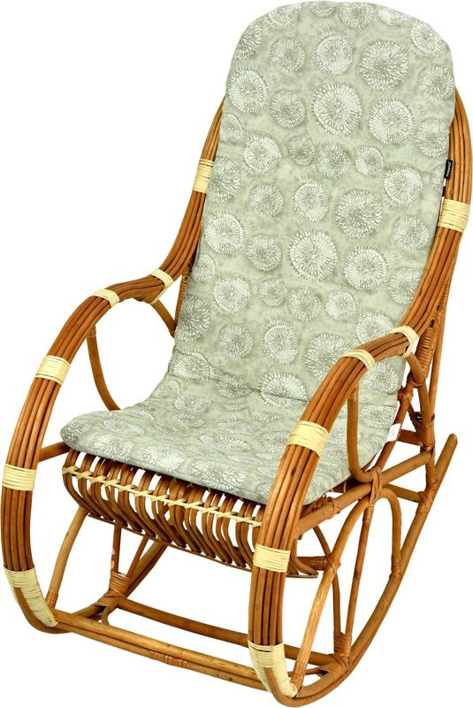 Poduszka na fotel bujany wiklinowy AMPO beżowy biały 1 szt.